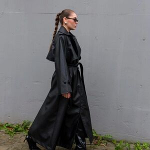 Elegant Black Trench Coat